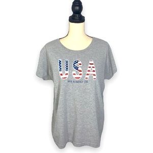 USA Made In America 2016 Gray Short Sleeve T Shirt size Extra Large